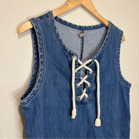 Aerie Denim Dropwaist Dress - Picture 6 of 9